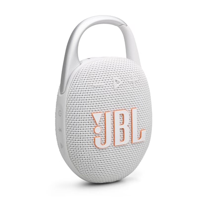 JBL Clip 5 Tragbarer Bluetooth-Lautsprecher wasserdicht nach IP67 weiß von JBL