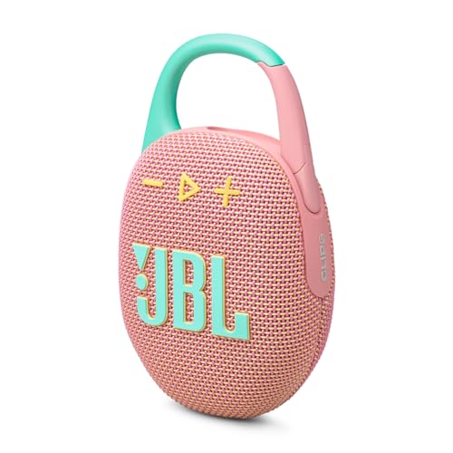 JBL Clip 5 in Pink - Portable Bluetooth Speaker Box Pro Sound, Deep Bass and Playtime Boost Function - Waterproof and Dustproof - 12 Hours Runtime von JBL