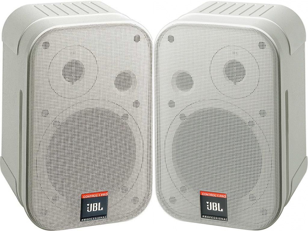 JBL Control 1 Pro WH weiss inkl. Halter, Paar von JBL