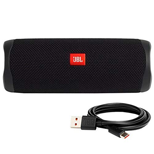 JBL Flip 5 Tragbarer Bluetooth-Lautsprecher, IPX7-bewertet, wasserdicht, Mitternachtsschwarz, JBLFLIP5BLK JBL Flip 5 Tragbarer Bluetooth-Lautsprecher, IPX7-bewertet, wasserdicht, Mitternachtsschwarz, JBLFLIP5BLK von JBL