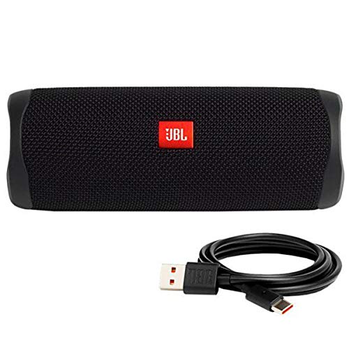 JBL Flip 5 Tragbarer Bluetooth-Lautsprecher, IPX7-bewertet, wasserdicht, Mitternachtsschwarz, JBLFLIP5BLK von JBL