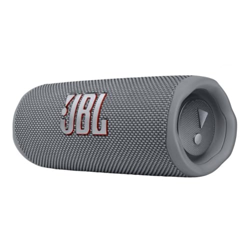 JBL Flip 6 Bluetooth Box in Grau – Wasserdichter, tragbarer Lautsprecher mit 2-Wege-Lautsprechersystem für kraftvollen Sound – Bis zu 12 Stunden kabellos Musik abspielen von JBL