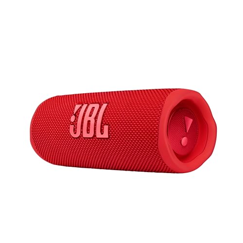 JBL Flip 6 Bluetooth Box in Rot – Wasserdichter, tragbarer Lautsprecher mit 2-Wege-Lautsprechersystem für kraftvollen Sound – Bis zu 12 Stunden kabellos Musik abspielen von JBL