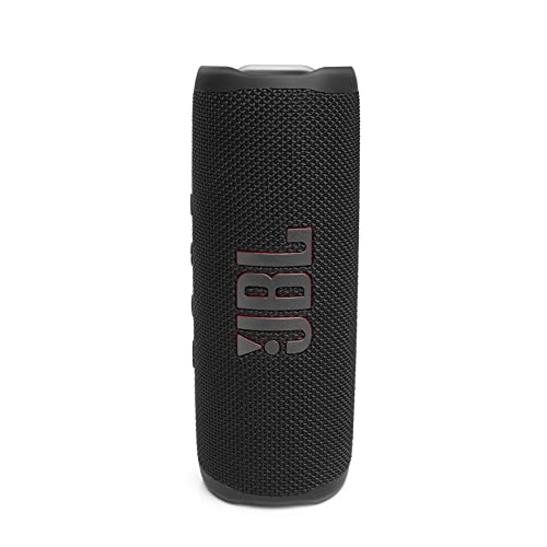 JBL Flip 6 Bluetooth Box in Schwarz – Wasserdichter, tragbarer Lautsprecher mit 2-Wege-Lautsprechersystem für kraftvollen Sound – Bis zu 12 Stunden kabellos Musik abspielen von JBL