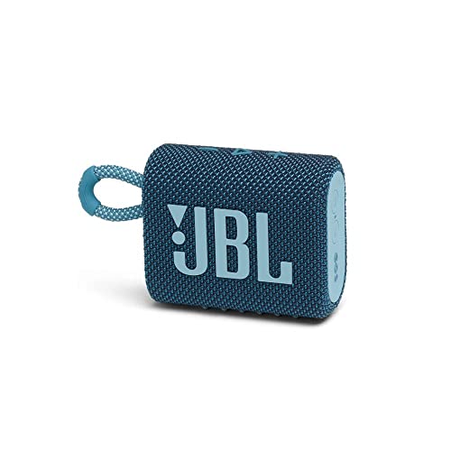 JBL GO 3 kleine Bluetooth Box in Blau – Wasserfester, tragbarer Lautsprecher für unterwegs – Bis zu 5h Wiedergabezeit mit nur einer Akkuladung,1er Pack von JBL