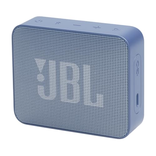 JBL GO Essential 2, tragbarer Bluetooth-Lautsprecher mit Original Pro Sound, bis zu 5 Stunden Akkulaufzeit, mit IP67 wasserdichtem Design, Blau von JBL