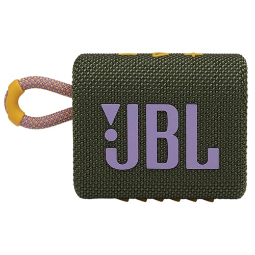 JBL Go 3: Tragbarer Lautsprecher mit Bluetooth, eingebauter Akku, wasserdicht und staubdicht, Grün von JBL