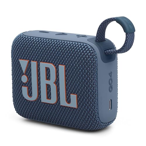 JBL Go 4 in Blue - Portable Bluetooth Speaker Box Pro Sound, Deep Bass and Playtime Boost Function - Waterproof and Dustproof - 7 Hours Runtime von JBL