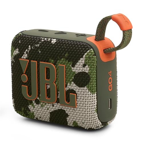 JBL Go 4 in Camo - Portable Bluetooth Speaker Box Pro Sound, Deep Bass and Playtime Boost Function - Waterproof and Dustproof - 7 Hours Runtime von JBL