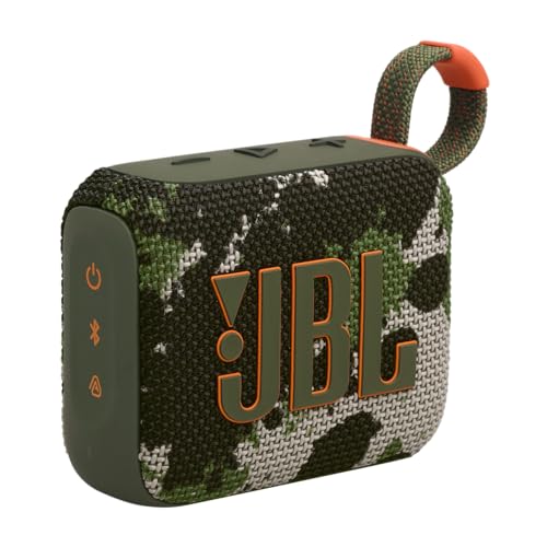 JBL Go 4 in Camo - Portable Bluetooth Speaker Box Pro Sound, Deep Bass and Playtime Boost Function - Waterproof and Dustproof - 7 Hours Runtime von JBL