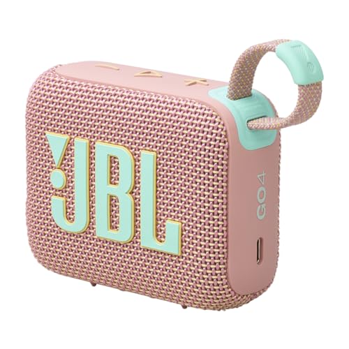 JBL Go 4 in Pink - Portable Bluetooth Speaker Box Pro Sound, Deep Bass and Playtime Boost Function - Waterproof and Dustproof - 7 Hours Runtime von JBL