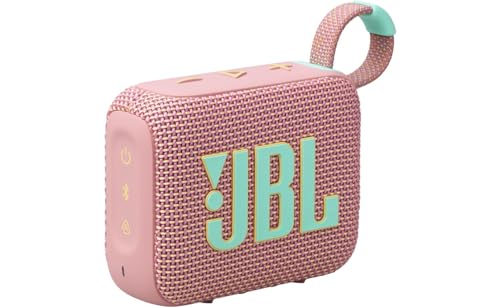 JBL Go 4 in Pink - Portable Bluetooth Speaker Box Pro Sound, Deep Bass and Playtime Boost Function - Waterproof and Dustproof - 7 Hours Runtime von JBL