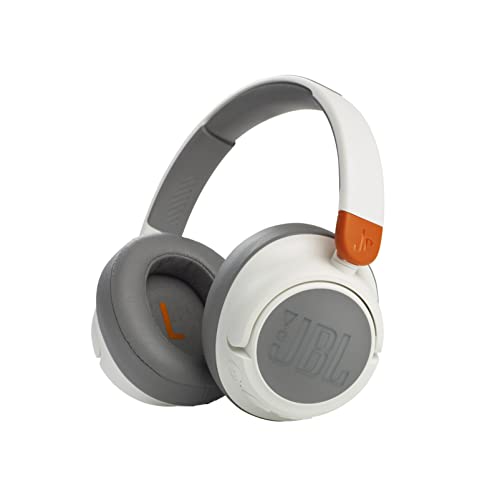 JBL JR 460 NC – Over-Ear Kopfhörer mit Noise-Cancelling für Kinder in Weiß – Mit JBL Safe Sound für sicheren Hörspaß – Bis zu 30 Stunden Musikwiedergabe von JBL