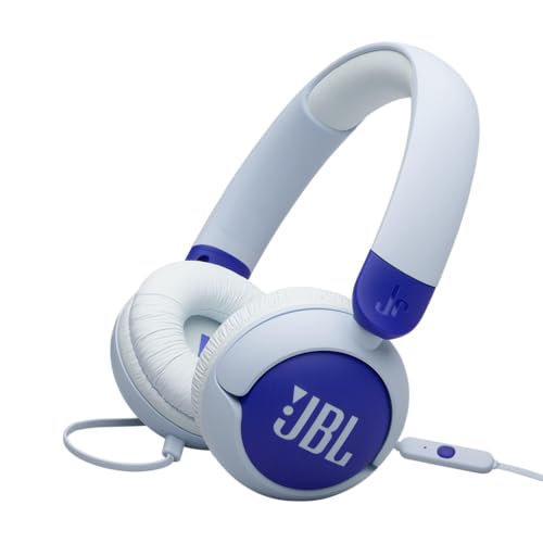 JBL Junior 320, On-Ear-Kopfhörer mit Kabel und eingebautem Mikrofon für Kinder, JBL Safe Sound, niedriger Lautstärke, 12 mm Soft Pad und Sticker-Set, tragbares Design, Blau JBL Junior 320, On-Ear-Kopfhörer mit Kabel und eingebautem Mikrofon für Kinder, JBL Safe Sound, niedriger Lautstärke, 12 mm Soft Pad und Sticker-Set, tragbares Design, Blau von JBL