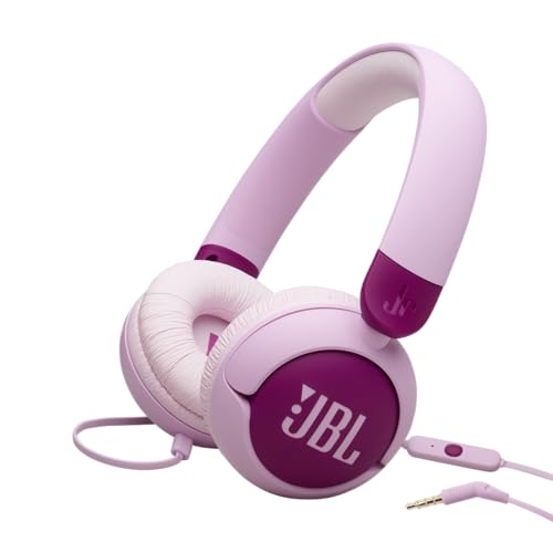 JBL Junior 320, On-Ear-Kopfhörer mit Kabel und eingebautem Mikrofon für Kinder, Safe Sound, niedriger Lautstärke, 12 mm Soft Pad und Sticker-Set, tragbares Design, Lila JBL Junior 320, On-Ear-Kopfhörer mit Kabel und eingebautem Mikrofon für Kinder, Safe Sound, niedriger Lautstärke, 12 mm Soft Pad und Sticker-Set, tragbares Design, Lila von JBL