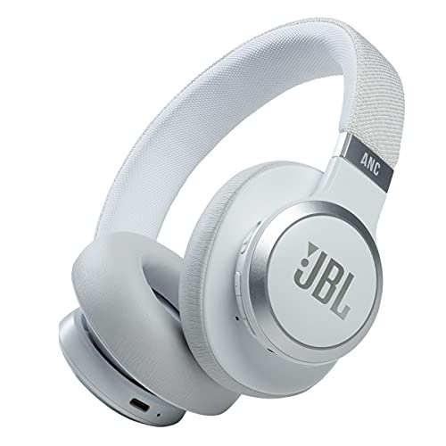 JBL Live 660NC – Kabellose Over-Ear-Kopfhörer mit Geräuschunterdrückung und langlebigem Akku und Sprachassistent – Weiß, Medium, (JBLLIVE660NCWHTAM) von JBL
