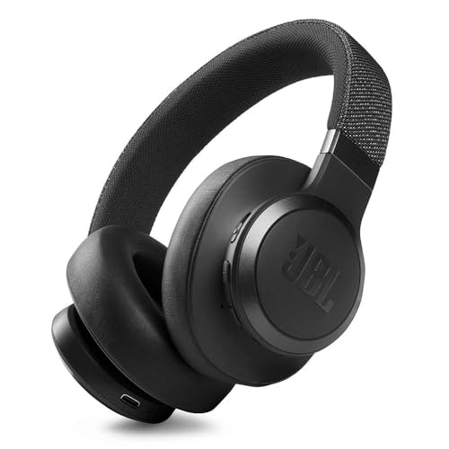 JBL Live 660 NC kabelloser Over-Ear Bluetooth-Kopfhörer - Schwarz – Mit Noise-Cancelling und Sprachassistent – Für bis zu 50 Stunden Musikgenuss von JBL