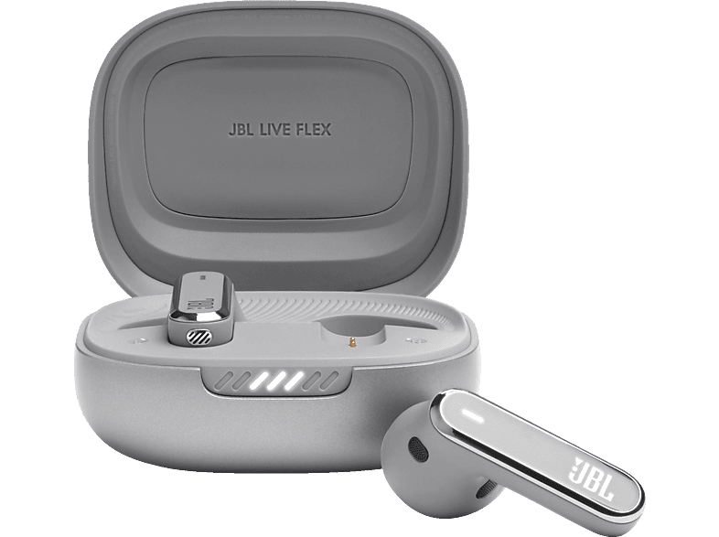 JBL Live Flex True Wireless, In-ear Kopfhörer Bluetooth Silber von JBL