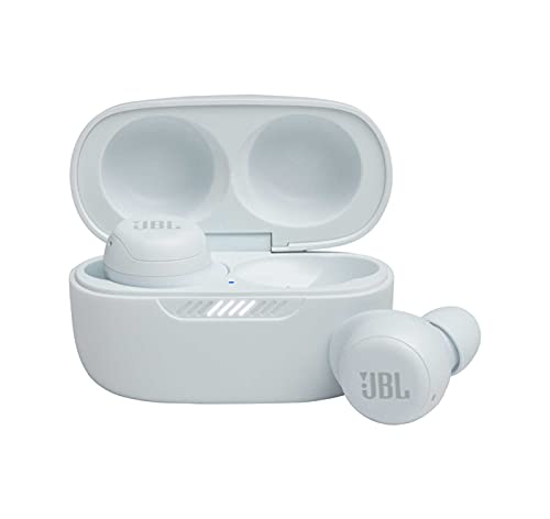 JBL Live Free NC+ - True In-Ear Noise Cancelling Bluetooth Kopfhörer mit Active Noise Cancelling, Mikrofon, Bis zu 21H Akku, Kabelloses Laden (Weiß), Klein von JBL