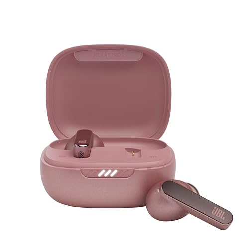 JBL Live Pro 2 TWS – Wasserdichte, True-Wireless In-Ear-Kopfhörer mit Noise-Cancelling - Rosa – Mit bis zu 40 h Musikwiedergabe von JBL