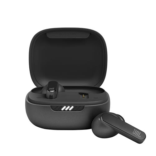 JBL Live Pro 2 TWS – Wasserdichte, True-Wireless In-Ear-Kopfhörer mit Noise-Cancelling in Schwarz – Mit bis zu 40 h Musikwiedergabe von JBL