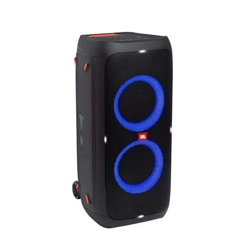 JBL PartyBox 310 in Schwarz – Trag- und rollbarer Bluetooth Party-Lautsprecher mit Lichteffekten – Spritzwassergeschützte, mobile Musikbox mit Akku von JBL
