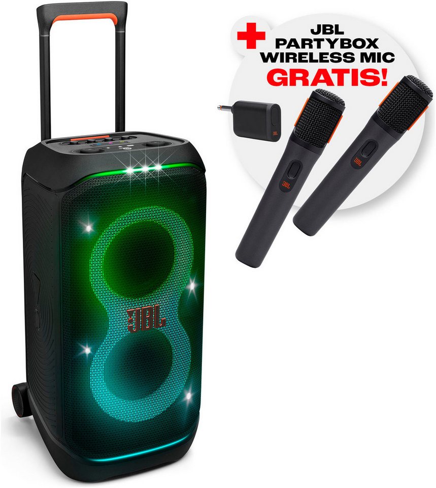 JBL PartyBox Stage 320 + Gratis-Mikrofon-Set (UVP 129,99) Party-Lautsprecher (Bluetooth, 240 W) von JBL
