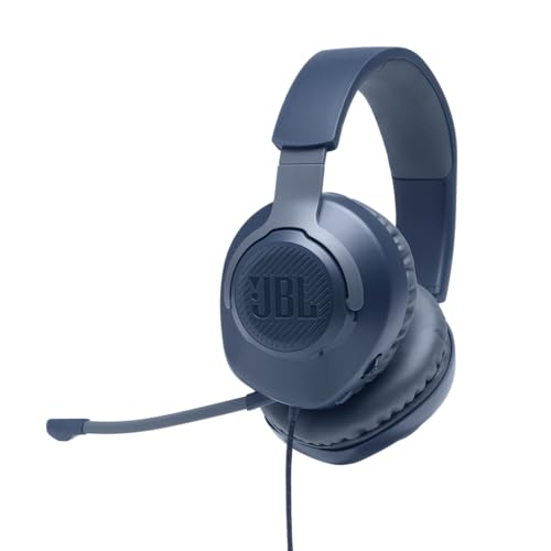 JBL Quantum 100 Over-Ear Gaming Headset – Wired 3,5 mm Klinke – Mit abnehmbarem Boom-Mikrofon – Kompatibel mit vielen Plattformen – Blau von JBL