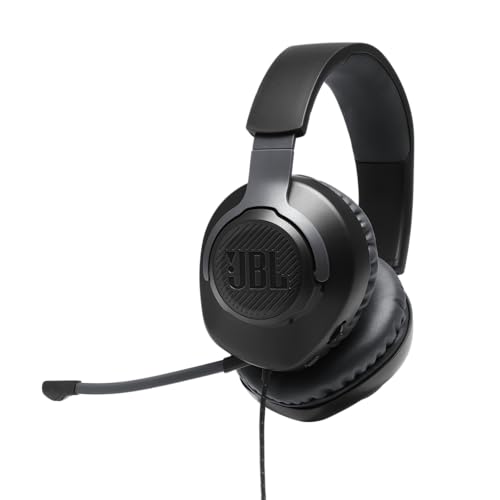 JBL Quantum 100 Over-Ear Gaming Headset – Wired 3,5 mm Klinke – Mit abnehmbarem Boom-Mikrofon – Kompatibel mit vielen Plattformen – Schwarz von JBL