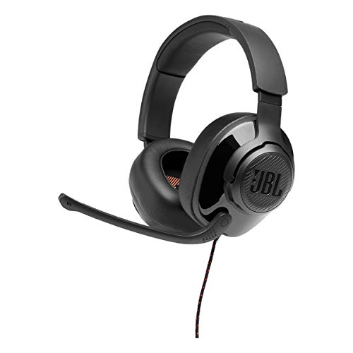 JBL Quantum 200 Over-Ear-Gaming-Kopfhörer, kabelgebunden, Größe L, Schwarz von JBL