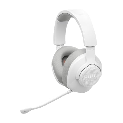 JBL Quantum 360 Kabellose Over-Ear Gaming-Kopfhörer mit 2,4 GHz/Bluetooth Dual Wireless-Verbindung, 22-Stunden-Akku, Multi-Plattform-Kompatibilität, abnehmbarem Mikrofon mit Stummschaltung, Weiß von JBL
