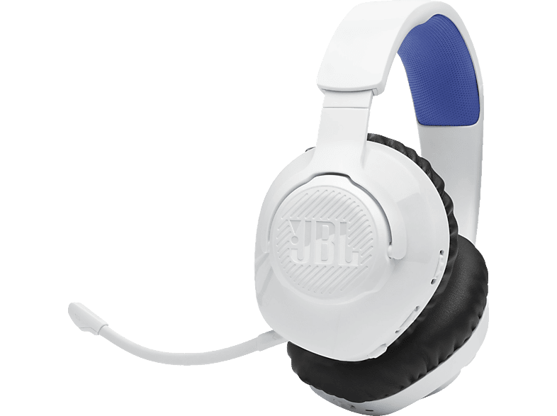 JBL Quantum 360P WL White/Blue, Over-ear Gaming Headset Bluetooth Weiß/Blau von JBL