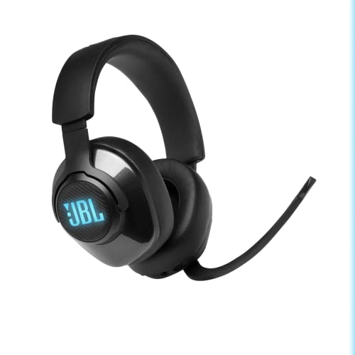 JBL Quantum 400 Over-Ear Gaming Headset – Wired 3,5 mm Klinke und USB – Mit hochklappbarem Boom Mic und QuantumSurround Sound – Schwarz von JBL