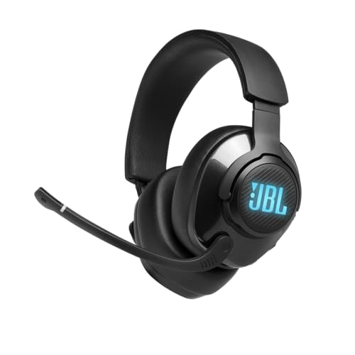 JBL Quantum 400 Over-Ear-Gaming-Kopfhörer mit USB- und Game-Chat-Balance-Zifferblatt – Schwarz von JBL