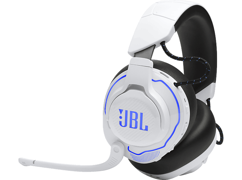 JBL Quantum 910 PWL, Over-ear Gaming Headset Bluetooth Weiß/Blau von JBL