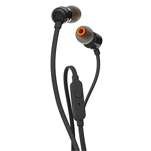 JBL T210 In-Ear Kopfhörer Ohrhörer mit 1-Tasten-Fernbedienung und Integriertem Mikrofon Kompatibel mit Apple und Android Geräten - Schwarz von JBL