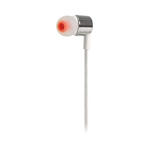 JBL T210 In-Ear Kopfhörer Ohrhörer mit 1-Tasten-Fernbedienung und Integriertem Mikrofon Kompatibel mit Apple und Android Geräten - Silber/Weiß von JBL