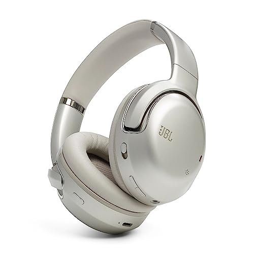 JBL Tour One M2 – Kabellose Over-Ear Kopfhörer – Bluetooth Kopfhörer mit Adaptivem Noise Cancelling in Champagner – Bis zu 40 Stunden Wiedergabezeit mit nur einer Akkuladung von JBL