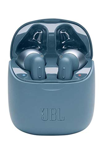 JBL Tune 220 TWS Lifestyle Bluetooth Kopfhörer in Blau – Kabellose Sport Ohrhörer für bis zu 3 Stunden Musikgenuss mit nur eine Akku-Ladung – Inkl. Ladecase von JBL