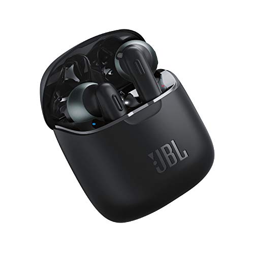 JBL Tune 220 TWS Lifestyle Bluetooth Kopfhörer in Schwarz – Kabellose Sport Ohrhörer für bis zu 3 Stunden Musikgenuss mit nur eine Akku-Ladung – Inkl. Ladecase von JBL