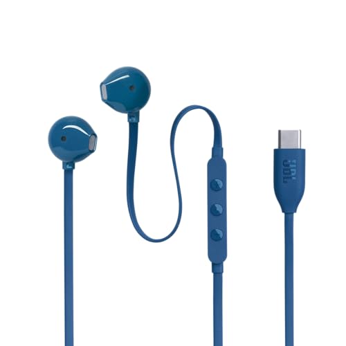 JBL Tune 305 C Kopfhörer – Kabelgebundene In-Ear-Kopfhörer Pure Bass Sound, Mikrofon und USB-C-Anschluss – Blau von JBL