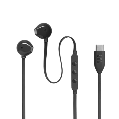 JBL Tune 305 C Kopfhörer – Kabelgebundene In-Ear-Kopfhörer Pure Bass Sound, Mikrofon und USB-C-Anschluss – Schwarz von JBL