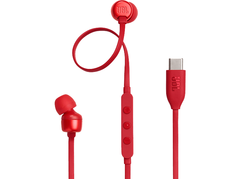 JBL Tune 310C USB-C, In-ear Kopfhörer Rot von JBL