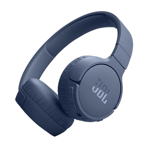 JBL Tune 670NC – Kabellose On-Ear-Kopfhörer mit adaptivem Noise-Cancelling und faltbarem Design – Bis zu 44 Stunden Akkulaufzeit mit Schnellladefunktion – Blau von JBL