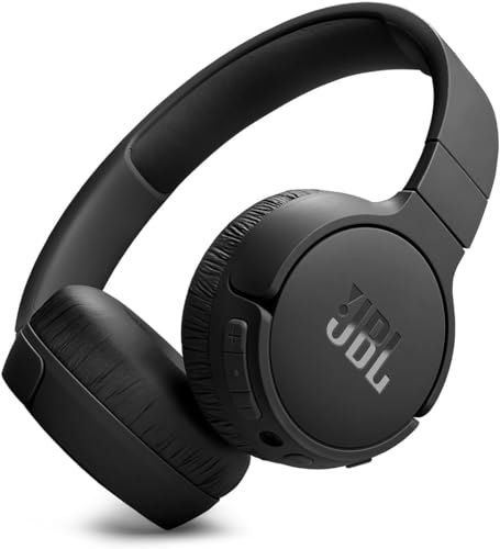 JBL Tune 670NC – Kabellose On-Ear-Kopfhörer mit adaptivem Noise-Cancelling und faltbarem Design – Bis zu 44 Stunden Akkulaufzeit mit Schnellladefunktion – Schwarz von JBL