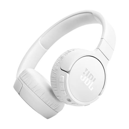 JBL Tune 670NC – Kabellose On-Ear-Kopfhörer mit adaptivem Noise-Cancelling und faltbarem Design – Bis zu 44 Stunden Akkulaufzeit mit Schnellladefunktion – Weiß von JBL