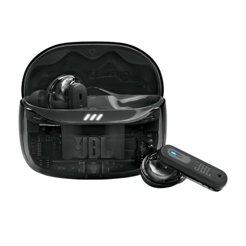 JBL Tune Beam Ghost 2, Kabellose Bluetooth-In-Ear-Kopfhörer mit Noise-Cancelling, 48 h Wiedergabezeit, IP54 wasser - und staubgeschützt, Multipoint-Verbindung, ergonomisches Design, Black Ghost von JBL