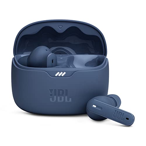 JBL Tune Beam – Wasserresistente, True-Wireless In-Ear-Kopfhörer mit Noise-Cancelling - Blau – Mit bis zu 48 h Musikwiedergabe von JBL