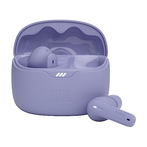 JBL Tune Beam – Wasserresistente, True-Wireless In-Ear-Kopfhörer mit Noise-Cancelling in Lila – Mit bis zu 48 h Musikwiedergabe von JBL