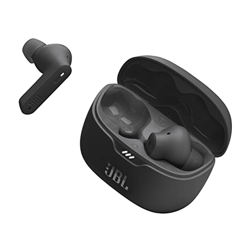 JBL Tune Beam – Wasserresistente, True-Wireless In-Ear-Kopfhörer mit Noise-Cancelling in Schwarz – Mit bis zu 48 h Musikwiedergabe von JBL